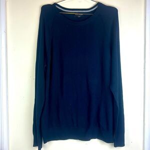 Banana Republic Navy Blue Luxury Blend Silk Cashmere V-Neck Sweater Size Large